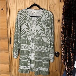 Dixie Green Long Cardigan